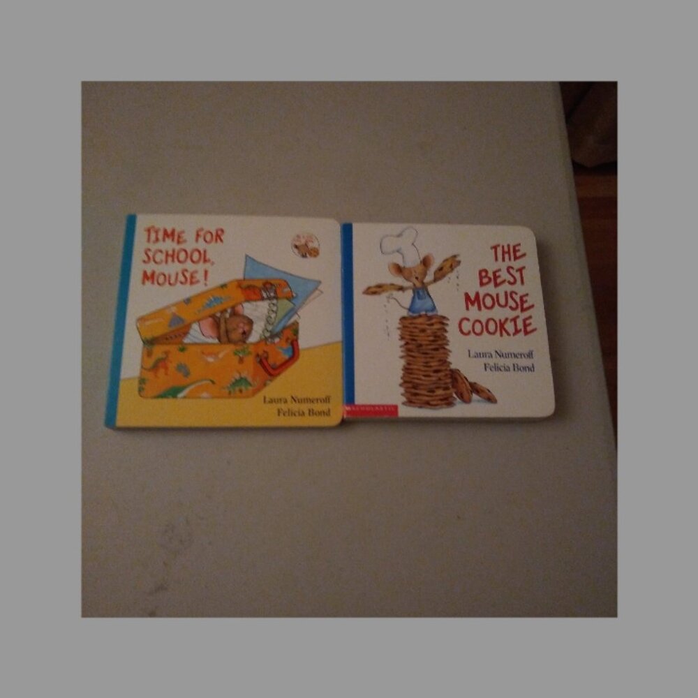 The Best Mouse Cookie + Time for School Mouse! by Laura Numeroff New x 2